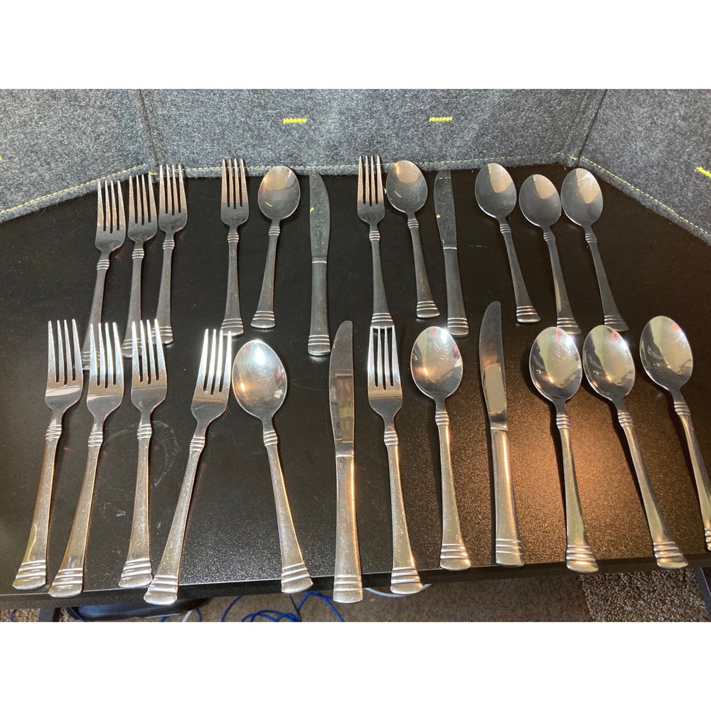 Cambridge Stainless Flatware Set 24 Pc Spoons Forks Knives Replacement Lot China